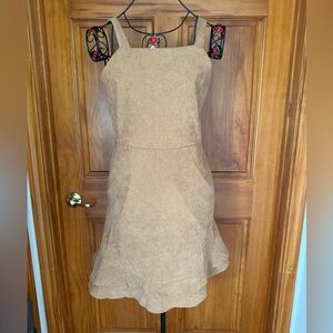 Girls Rare Editions Corduroy Jumper Dress, Camel, Size 16